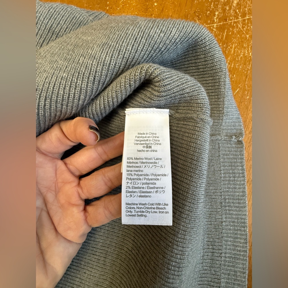 J. Crew Reimagined Heather Gray Merino Blend Pencil Skirt Large - Picture 8 of 8